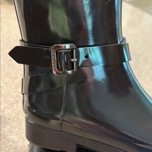 HUNTER Black Glossy Riding Rain Boots!